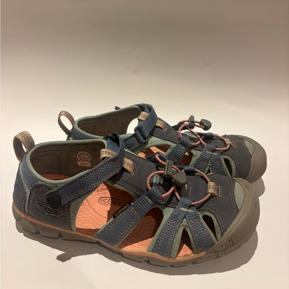 Keen CNX Blue & Pink Pull-On Washable Sport Sandals Women’s size 5